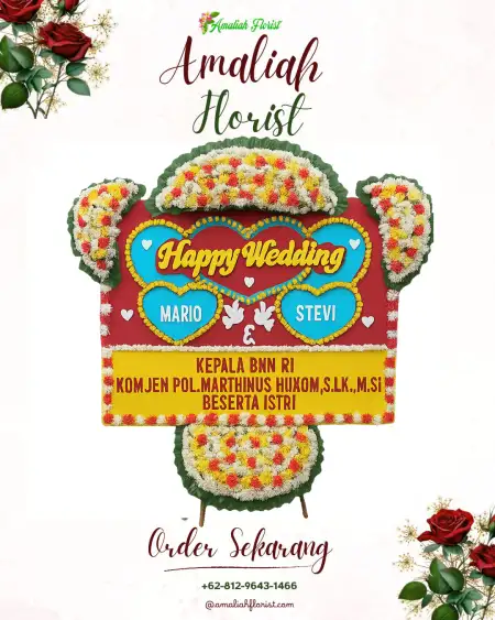 Papan Bunga Pernikahan Amahai